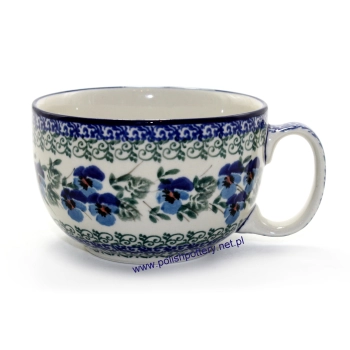 Filiżanka duża 0,35L dek. 2273X Niebieskie Bratki